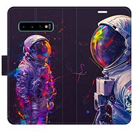 iSaprio Flip Case Neon Astronaut 02 for Samsung Galaxy S10 - Phone Case