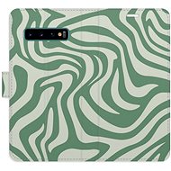 iSaprio Flip Case Zebra Green 02 for Samsung Galaxy S10 - Phone Case