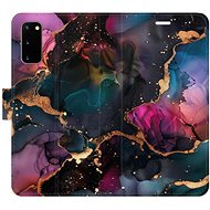 iSaprio Flip Case Dark Marble for Samsung Galaxy S20 - Phone Case
