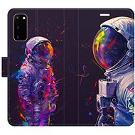 iSaprio Flip Case Neon Astronaut 02 for Samsung Galaxy S20 - Phone Case