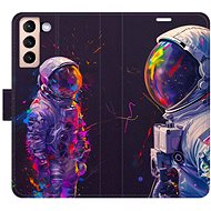 iSaprio Flip Case Neon Astronaut 02 for Samsung Galaxy S21 - Phone Case
