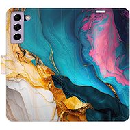 iSaprio Flip Case Colourful Marble for Samsung Galaxy S21 FE 5G - Phone Case