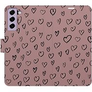 iSaprio Flip case Heart Dark 02 for Samsung Galaxy S21 FE 5G - Phone Case