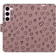 iSaprio Flip case Heart Dark 02 for Samsung Galaxy S23 5G - Phone Case