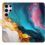 iSaprio Flip Case Colourful Marble for Samsung Galaxy S23 Ultra - Phone Case