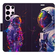 iSaprio Flip Case Neon Astronaut 02 for Samsung Galaxy S23 Ultra - Phone Case