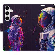 iSaprio Flip Case Neon Astronaut 02 for Samsung Galaxy S24 - Phone Case