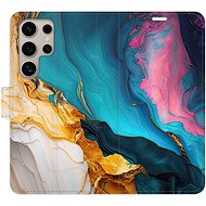 iSaprio Flip Case Colourful Marble for Samsung Galaxy S24 Ultra - Phone Case