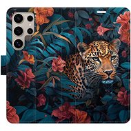 iSaprio Flip Case Flower Jaguar 02 for Samsung Galaxy S24 Ultra - Phone Case