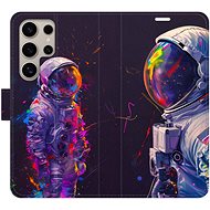 iSaprio Flip Case Neon Astronaut 02 for Samsung Galaxy S24 Ultra - Phone Case