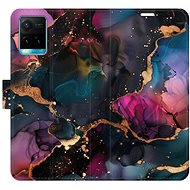 iSaprio Flip case Dark Marble for Vivo Y21 / Y21s / Y33s - Phone Case