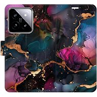 iSaprio Flip Case Dark Marble for Xiaomi 14 - Phone Case
