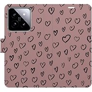 iSaprio Flip case Heart Dark 02 for Xiaomi 14 - Phone Case