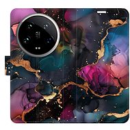 iSaprio Flip Case Dark Marble for Xiaomi 14 Ultra - Phone Case