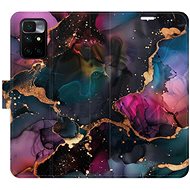 iSaprio Flip case Dark Marble for Xiaomi Redmi 10 - Phone Case