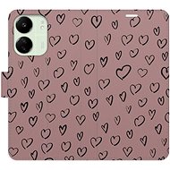 iSaprio Flip case Heart Dark 02 for Xiaomi Redmi 13C - Phone Case