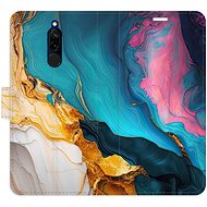 iSaprio Flip case Colourful Marble for Xiaomi Redmi 8 - Phone Case