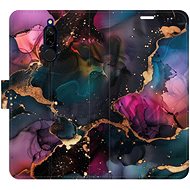 iSaprio Flip case Dark Marble for Xiaomi Redmi 8 - Phone Case