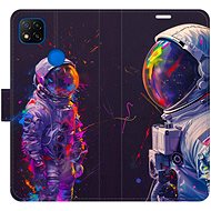 iSaprio Flip case Neon Astronaut 02 for Xiaomi Redmi 9C - Phone Case