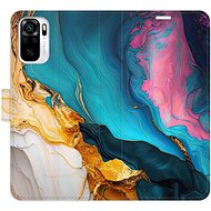 iSaprio Flip case Colourful Marble for Xiaomi Redmi Note 10 / Note 10S - Phone Case
