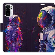 iSaprio Flip case Neon Astronaut 02 for Xiaomi Redmi Note 10 / Note 10S - Phone Case