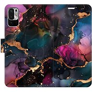 iSaprio Flip case Dark Marble for Xiaomi Redmi Note 10 5G - Phone Case