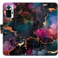 iSaprio Flip case Dark Marble for Xiaomi Redmi Note 10 Pro - Phone Case
