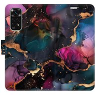 iSaprio Flip case Dark Marble for Xiaomi Redmi Note 11 / Note 11S - Phone Case