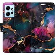iSaprio Flip case Dark Marble for Xiaomi Redmi Note 12 5G - Phone Case