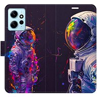 iSaprio Flip case Neon Astronaut 02 for Xiaomi Redmi Note 12 5G - Phone Case