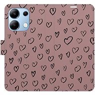 iSaprio Flip case Heart Dark 02 for Xiaomi Redmi Note 13 - Phone Case