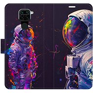 iSaprio Flip case Neon Astronaut 02 for Xiaomi Redmi Note 9 - Phone Case