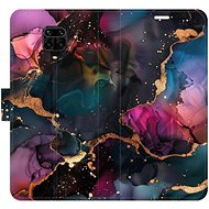 iSaprio Flip case Dark Marble for Xiaomi Redmi Note 9 Pro / Note 9S - Phone Case