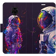 iSaprio Flip case Neon Astronaut 02 for Xiaomi Redmi Note 9 Pro / Note 9S - Phone Case