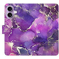 iSaprio Flip Case Purple Marble for iPhone 17 - Phone Case