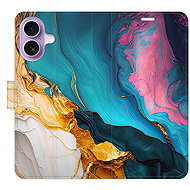 iSaprio Flip Case Colourful Marble for iPhone 17 - Phone Case