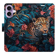 iSaprio Flip Case Flower Jaguar 02 for iPhone 17 - Phone Case