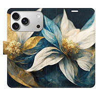 iSaprio Flip Case Gold Flowers for iPhone 17 Pro - Phone Case