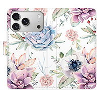 iSaprio Flip Case Succulents Pattern for iPhone 17 Pro - Phone Case