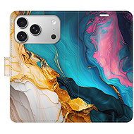 iSaprio Flip Case Colourful Marble for iPhone 17 Pro - Phone Case
