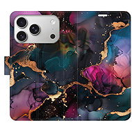 iSaprio Flip Case Dark Marble for iPhone 17 Pro - Phone Case