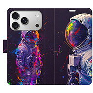 iSaprio Flip Case Neon Astronaut 02 for iPhone 17 Pro - Phone Case