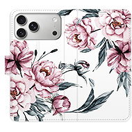 iSaprio Flip Case Pink Flowers for iPhone 17 Pro Max - Phone Case