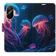 iSaprio Flip case Jellyfish for Poco F7 - Phone Case