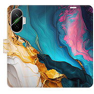 iSaprio Flip case Colourful Marble for Poco F7 - Phone Case