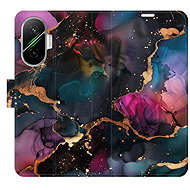 iSaprio Flip case Dark Marble for Poco F7 - Phone Case