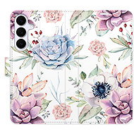 iSaprio Flip Case Succulents Pattern for Samsung Galaxy S25 FE - Phone Case