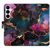 iSaprio Flip Case Dark Marble for Samsung Galaxy S25 FE - Phone Case
