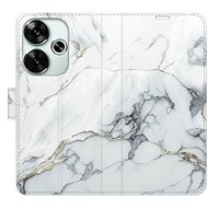 iSaprio Flip case SilverMarble 15 for Poco F6 - Phone Cover