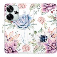 iSaprio Flip Case Succulents Pattern for Poco F6 - Phone Cover